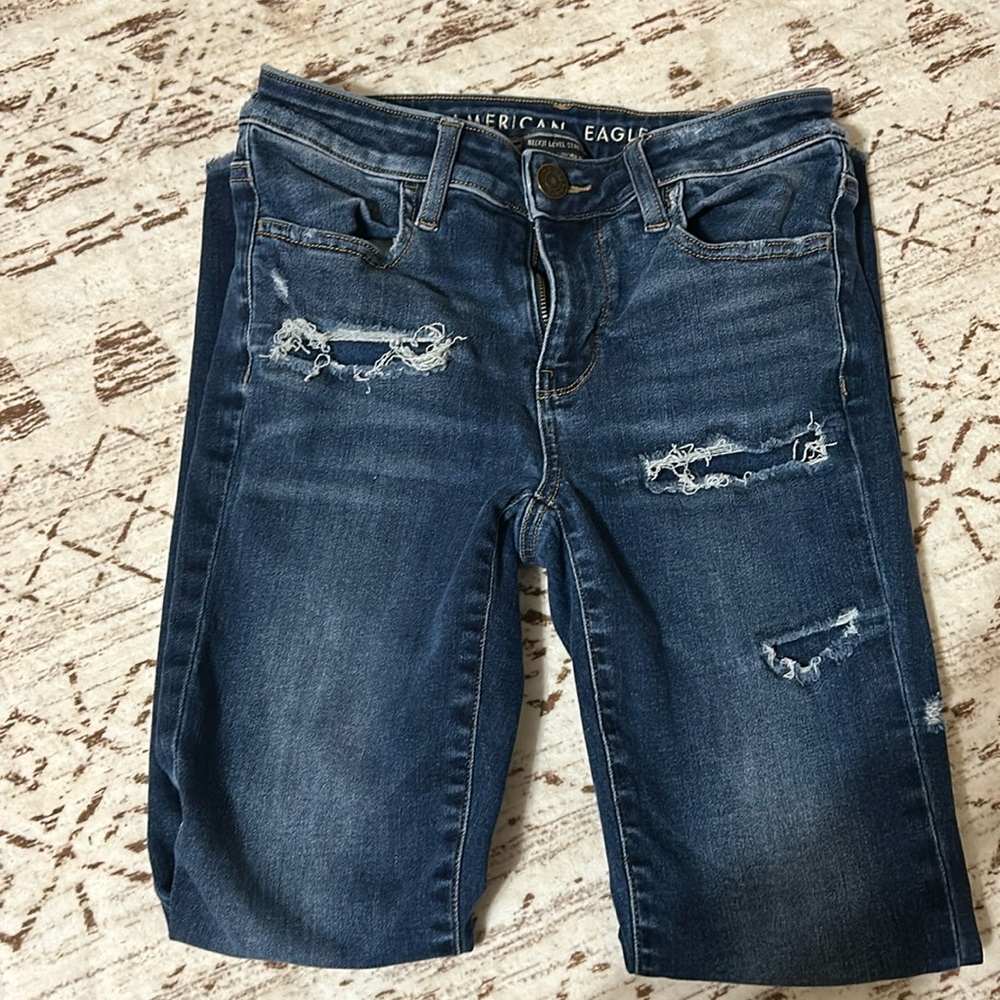 American Eagle next level distressed jeans